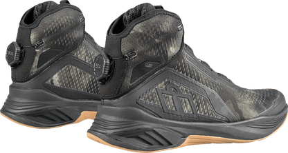 ICON Hooligan AF Boots - Durable Textile Mesh Gray/Camo - Kelly Motorsports