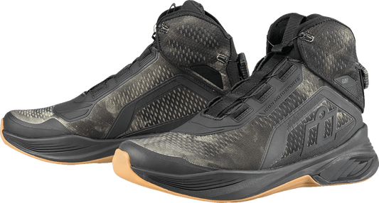 ICON Hooligan AF Boots - Durable Textile Mesh Gray/Camo - Kelly Motorsports