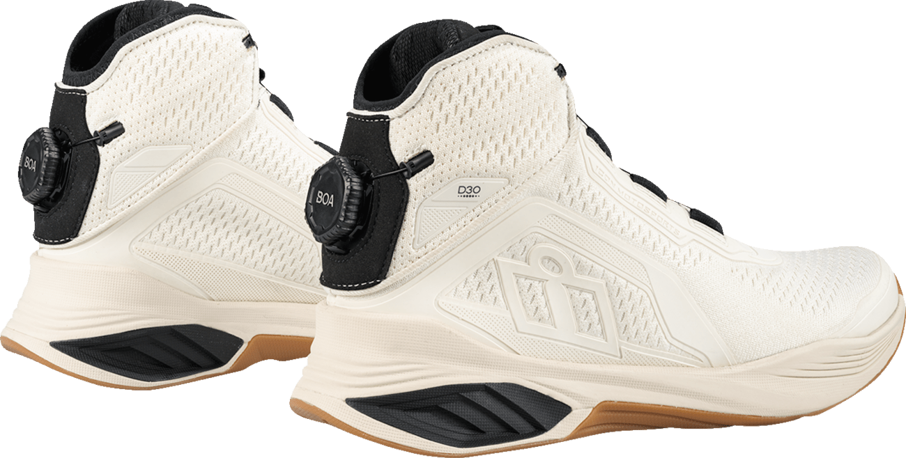 ICON Hooligan AF Boots - Durable Textile Mesh White - Kelly Motorsports