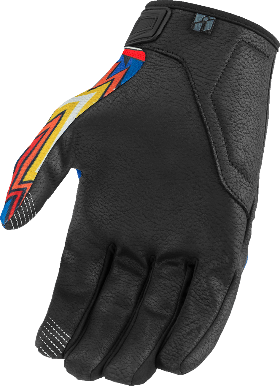 ICON Hooligan™ CE Flyboy Gloves Blue/Black - Kelly Motorsports