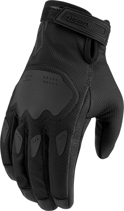 ICON Hooligan™ CE Gloves – Black, Medium – Part Number 3301-4355 - Kelly Motorsports