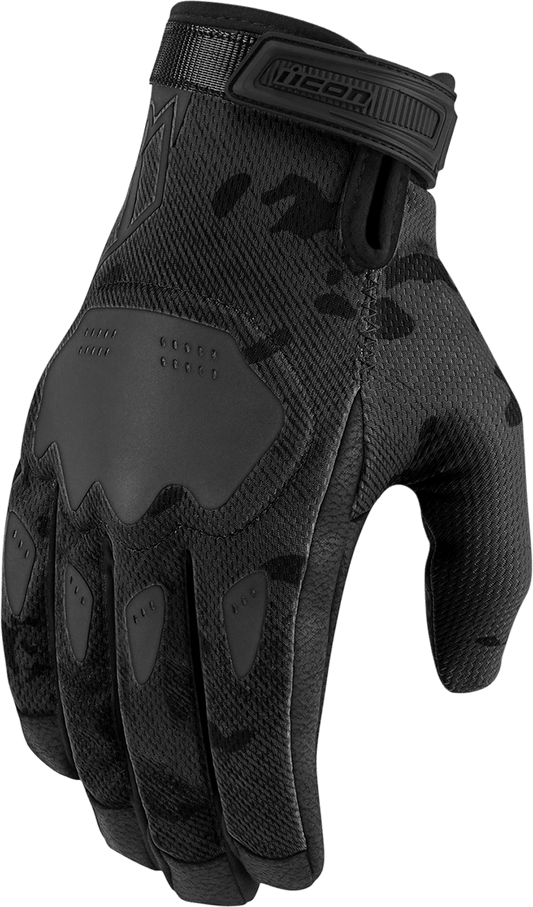 ICON Hooligan™ CE Gloves - Dark Camo, Medium - Part No. 3301-4397 - Kelly Motorsports