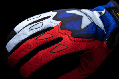 ICON Hooligan™ CE Tejas Libre Gloves Red/White/Blue - Kelly Motorsports