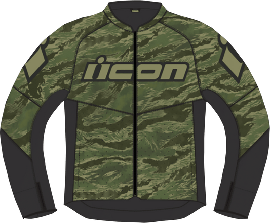 ICON Hooligan CE Tigersblood™ Motorcycle Jacket Green - Kelly Motorsports