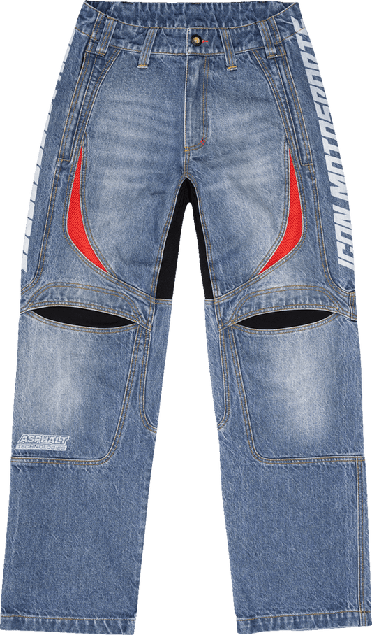 ICON Hooligan™ Jeans Durable Cordura Denim Comfort Fit and Airflow Panels - Kelly Motorsports