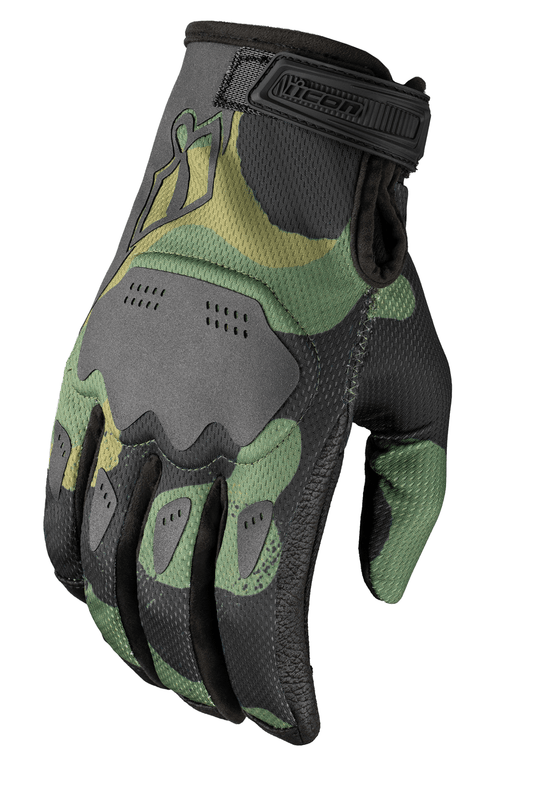 ICON Hooligan Magnacross™ Gloves Camo Tan or Camo Green - Kelly Motorsports
