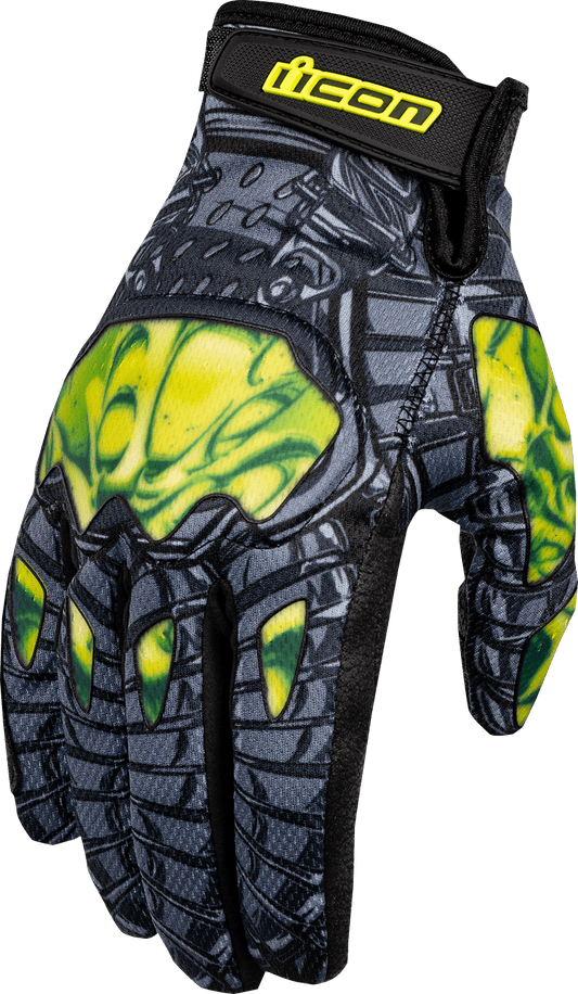 ICON Hooligan Outbreak™ Gloves Green - Kelly Motorsports