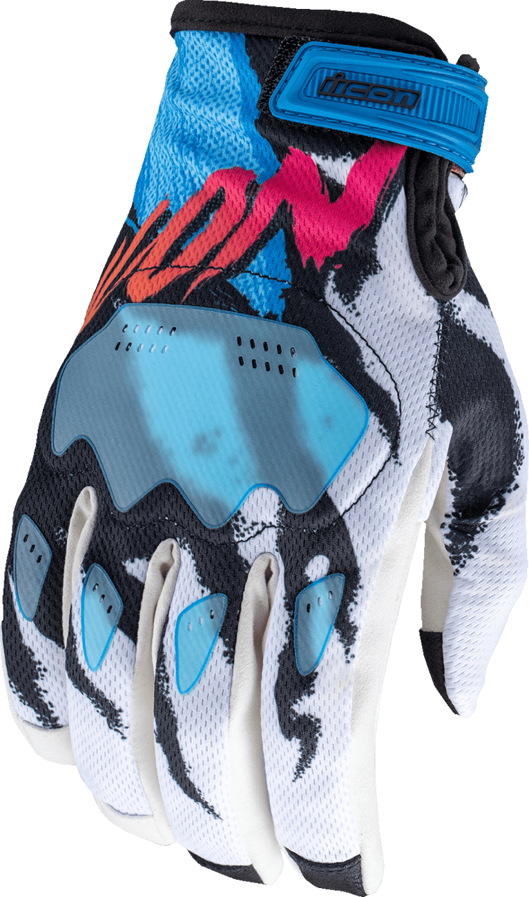 ICON Hooligan™ Rad Dawn Gloves w/Polyester Mesh Backhand - Kelly Motorsports