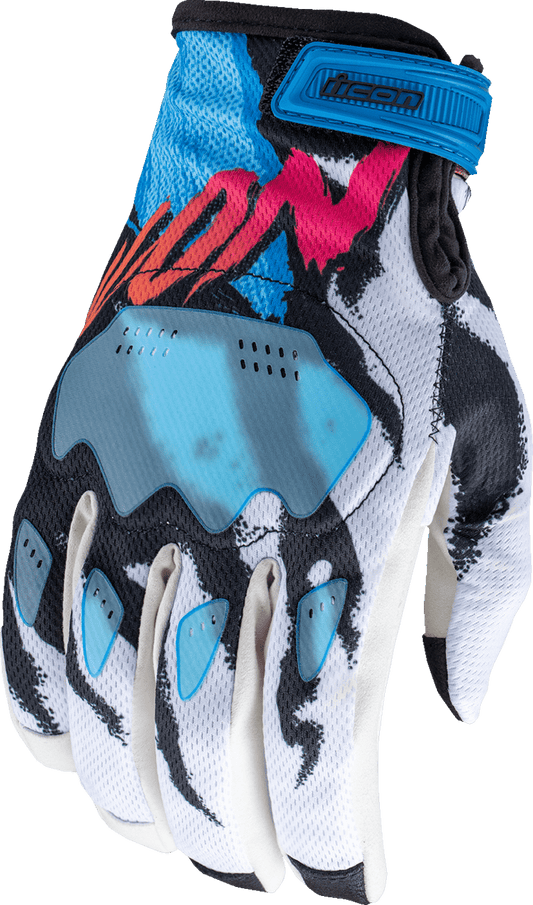 ICON Hooligan™ Rad Dawn Gloves w/Polyester Mesh Backhand - Kelly Motorsports
