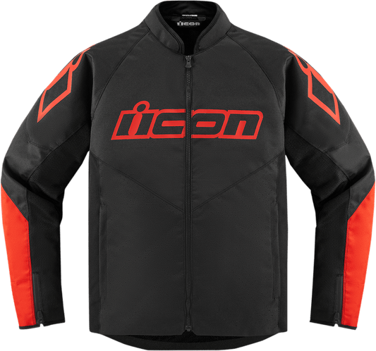 ICON Hooligan™ Slayer Motorcycle Jacket Black/Red - Kelly Motorsports