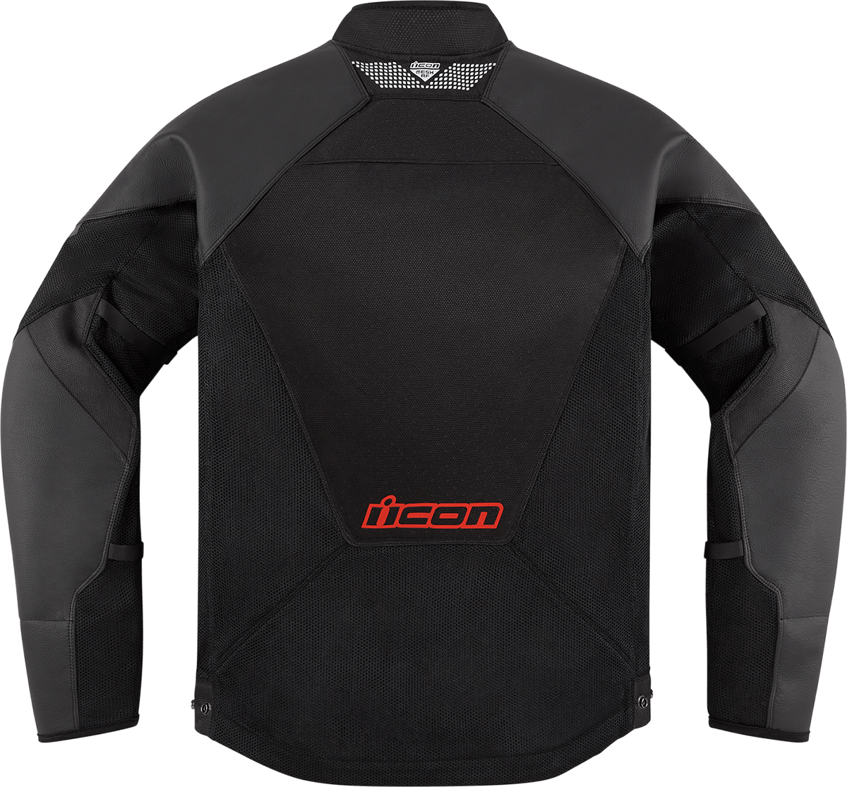 ICON Mesh AF™ Leather Jacket Slayer Black/Red - Kelly Motorsports