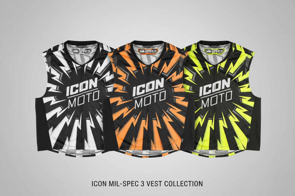 ICON Mil-Spec 3™ Vest w/YKK® Zipper, Four-Way Stretch - Kelly Motorsports