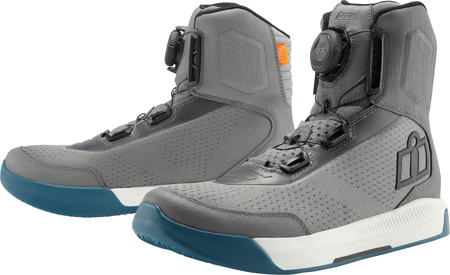 ICON Overlord™ Vented Boots TechTuff® Overlays BOA® Fit System D3O® Ankle - Kelly Motorsports