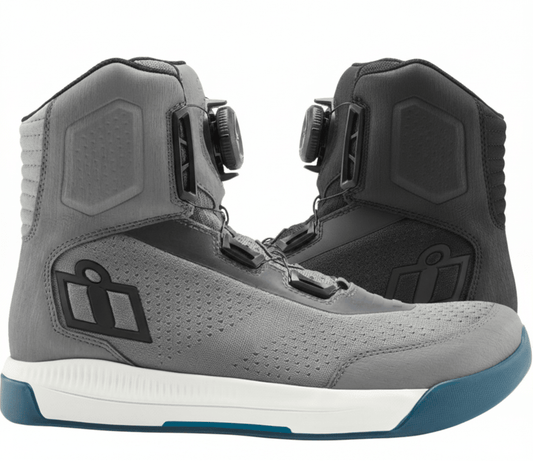 ICON Overlord™ Vented Boots TechTuff® Overlays BOA® Fit System D3O® Ankle - Kelly Motorsports
