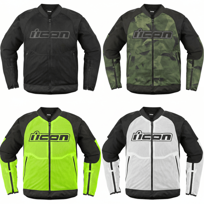 ICON Overlord3 Mesh™ Motorcycle Jacket w/D3O Impact Protectors - Kelly Motorsports