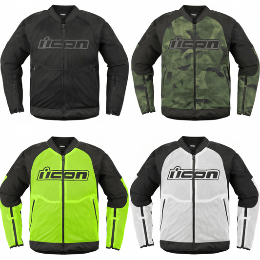 ICON Overlord3 Mesh™ Motorcycle Jacket w/D3O Impact Protectors - Kelly Motorsports