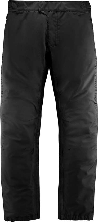 ICON PDX3™ Overpant Black XS by ICON - Waterproof and Breathable Motorcycle Overpant with Impact Protection - Kelly Motorsports