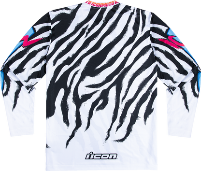 ICON Rad Dawn™ Jersey - White, Small - Breathable Mesh Design with Sublimated MX Graphics - Kelly Motorsports
