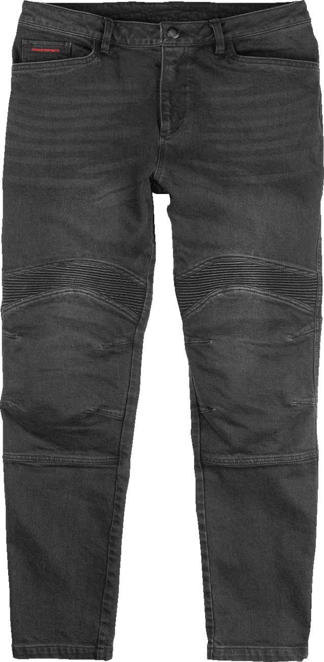 ICON Slabtown™ Black Jeans w/D3O Ghost Knee & Hip Impact Protectors - Kelly Motorsports