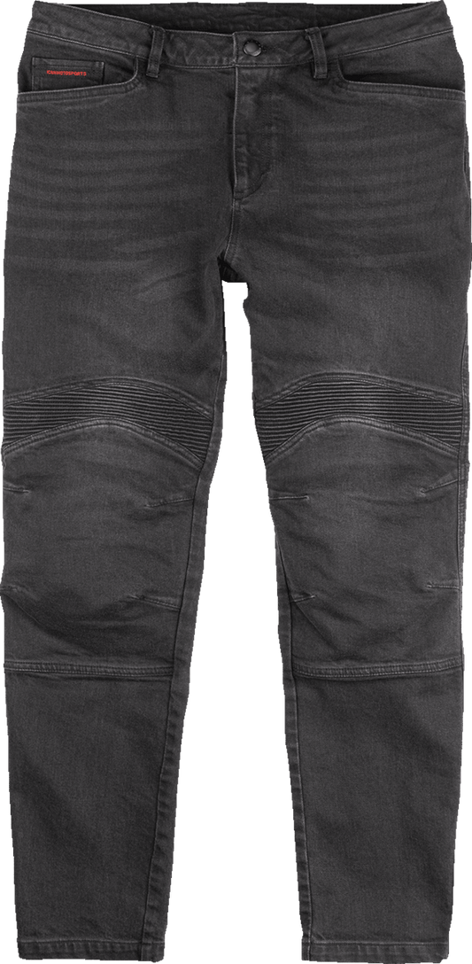ICON Slabtown™ Black Jeans w/D3O Ghost Knee & Hip Impact Protectors - Kelly Motorsports