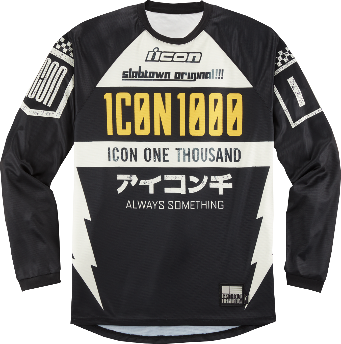 ICON Slabtown™ Jersey - Black, Part Number 2824 - 0078, Medium - Kelly Motorsports