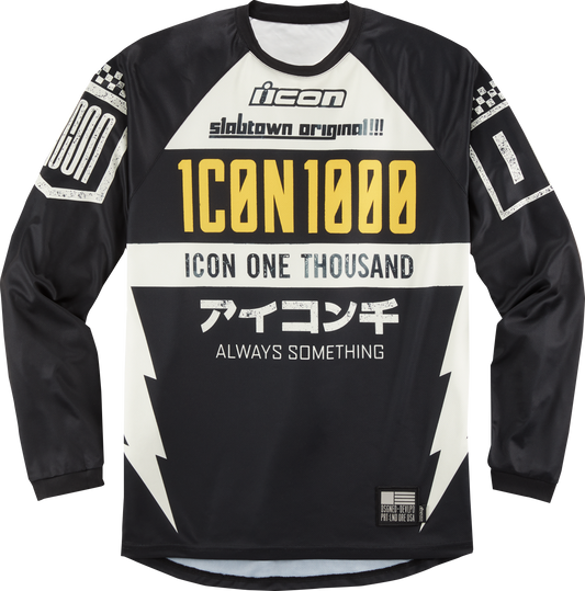 ICON Slabtown™ Jersey - Black, Part Number 2824 - 0078, Medium - Kelly Motorsports