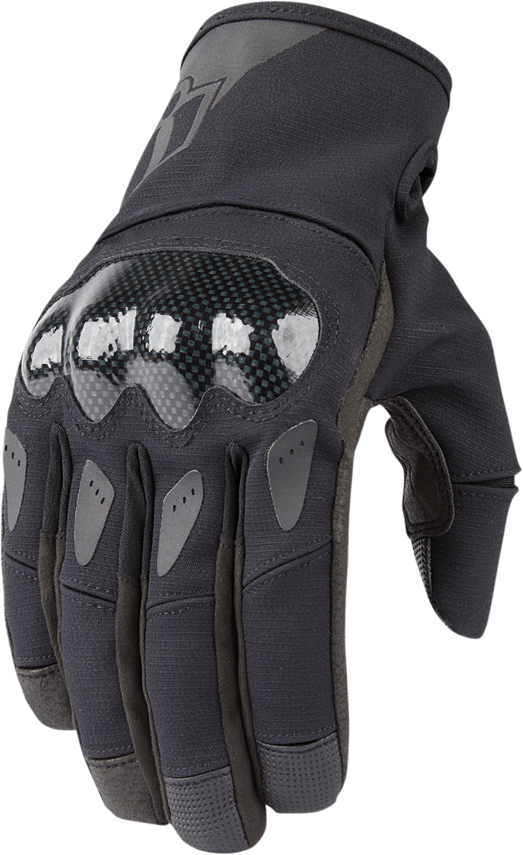 ICON Stormhawk™ Gloves Black Waterproof w/D3O® Impact Protection - Kelly Motorsports