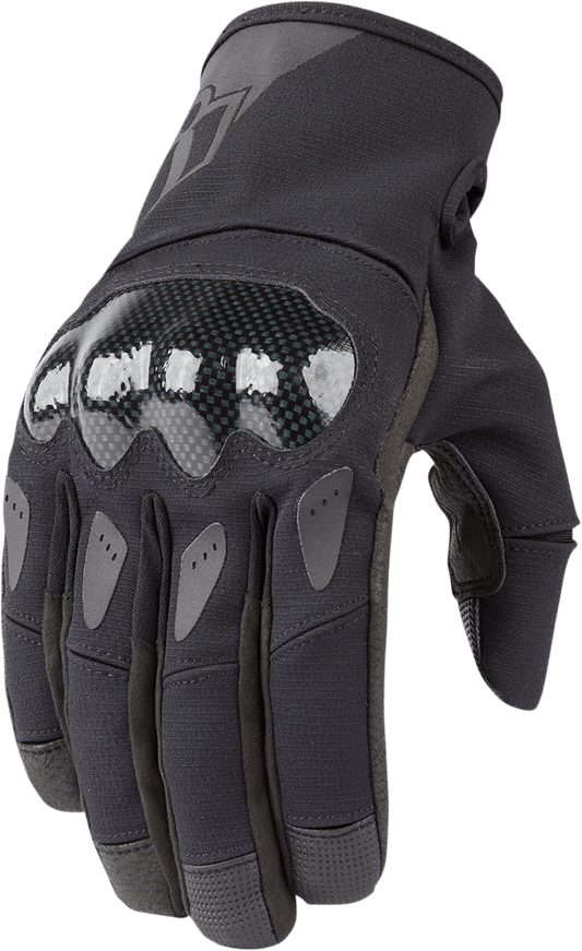 ICON Stormhawk™ Gloves Black Waterproof w/D3O® Impact Protection - Kelly Motorsports