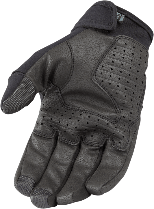 ICON Stormhawk™ Gloves Black Waterproof w/D3O® Impact Protection - Kelly Motorsports