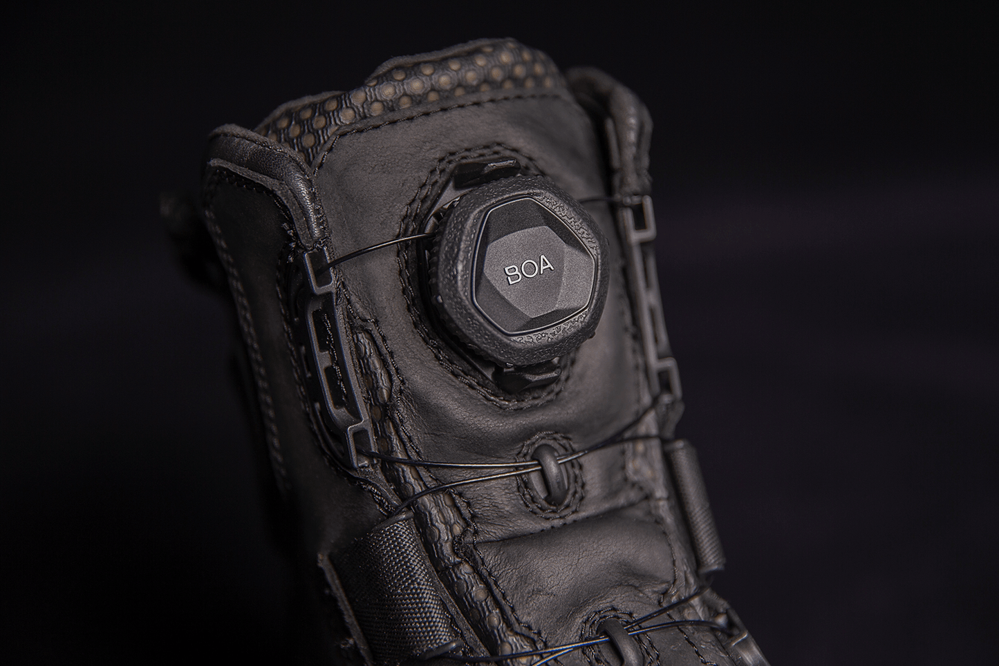 ICON Stormhawk Water-Resistant Leather Motorcycle Boots with BOA® Fit System and D3O® - Kelly Motorsports