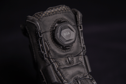 ICON Stormhawk Water-Resistant Leather Motorcycle Boots with BOA® Fit System and D3O® - Kelly Motorsports