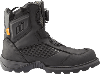ICON Stormhawk Water-Resistant Leather Motorcycle Boots with BOA® Fit System and D3O® - Kelly Motorsports