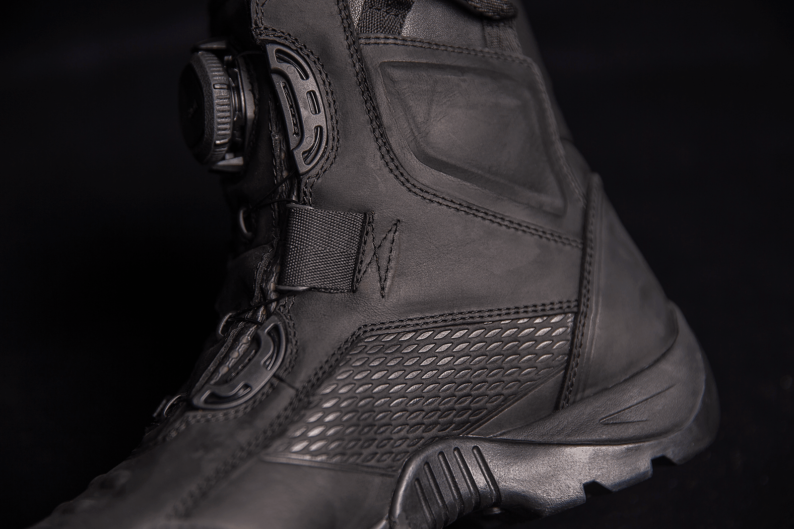 ICON Stormhawk Water-Resistant Leather Motorcycle Boots with BOA® Fit System and D3O® - Kelly Motorsports