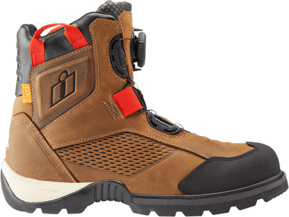 ICON Stormhawk Water-Resistant Leather Motorcycle Boots with BOA® Fit System and D3O® - Kelly Motorsports