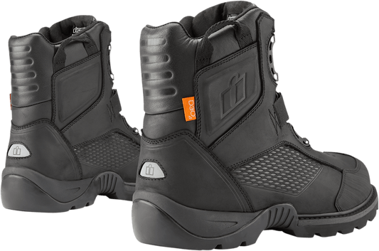 ICON Stormhawk Water-Resistant Leather Motorcycle Boots with BOA® Fit System and D3O® - Kelly Motorsports