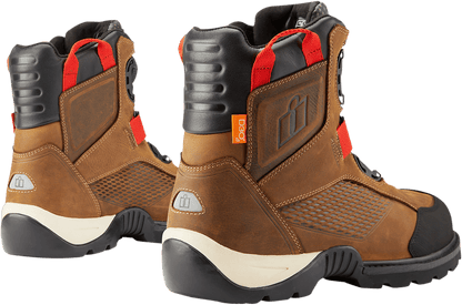 ICON Stormhawk Water-Resistant Leather Motorcycle Boots with BOA® Fit System and D3O® - Kelly Motorsports