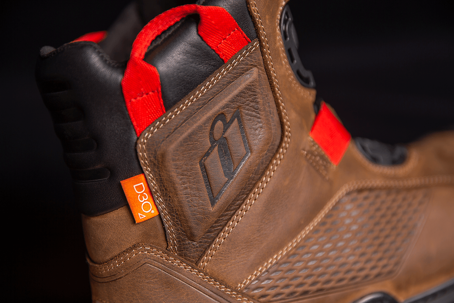 ICON Stormhawk Water-Resistant Leather Motorcycle Boots with BOA® Fit System and D3O® - Kelly Motorsports