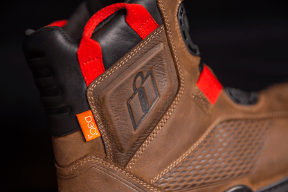 ICON Stormhawk Water-Resistant Leather Motorcycle Boots with BOA® Fit System and D3O® - Kelly Motorsports