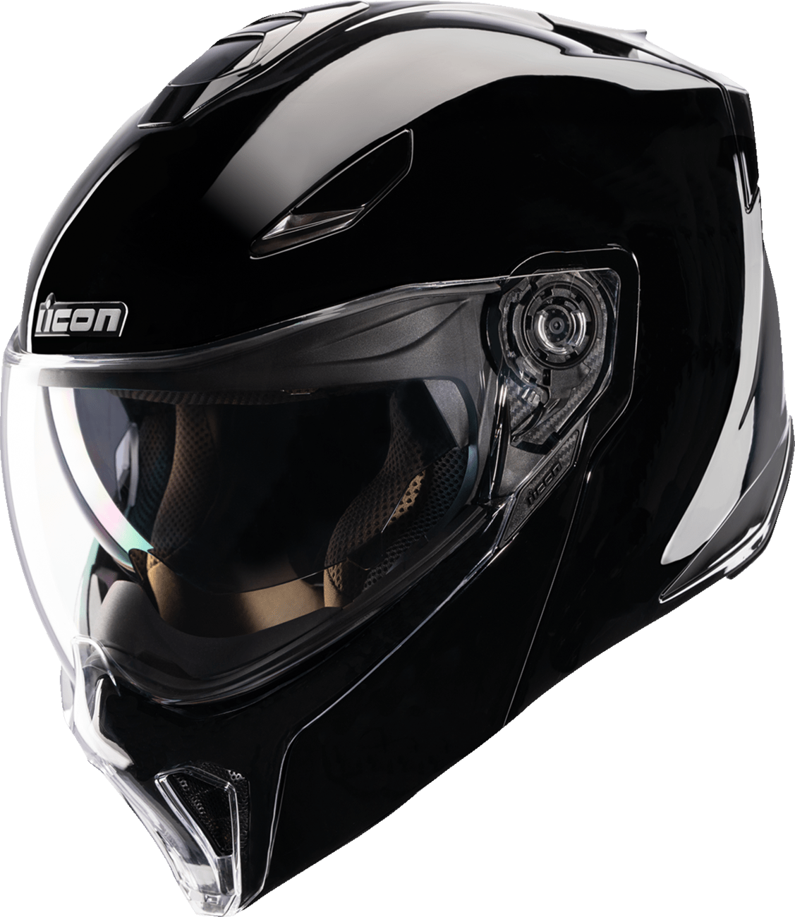 ICON Threshold™ Modular Helmet Glossy Black - Kelly Motorsports