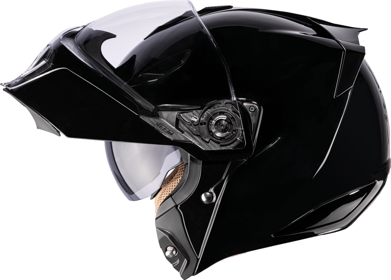 ICON Threshold™ Modular Helmet Glossy Black - Kelly Motorsports