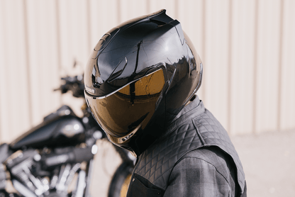 ICON Threshold™ Modular Helmet Glossy Black - Kelly Motorsports