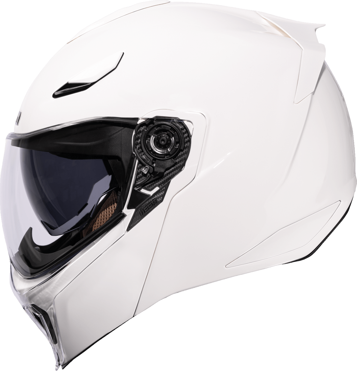 ICON Threshold™ Modular Helmet Solid Glossy White - Kelly Motorsports
