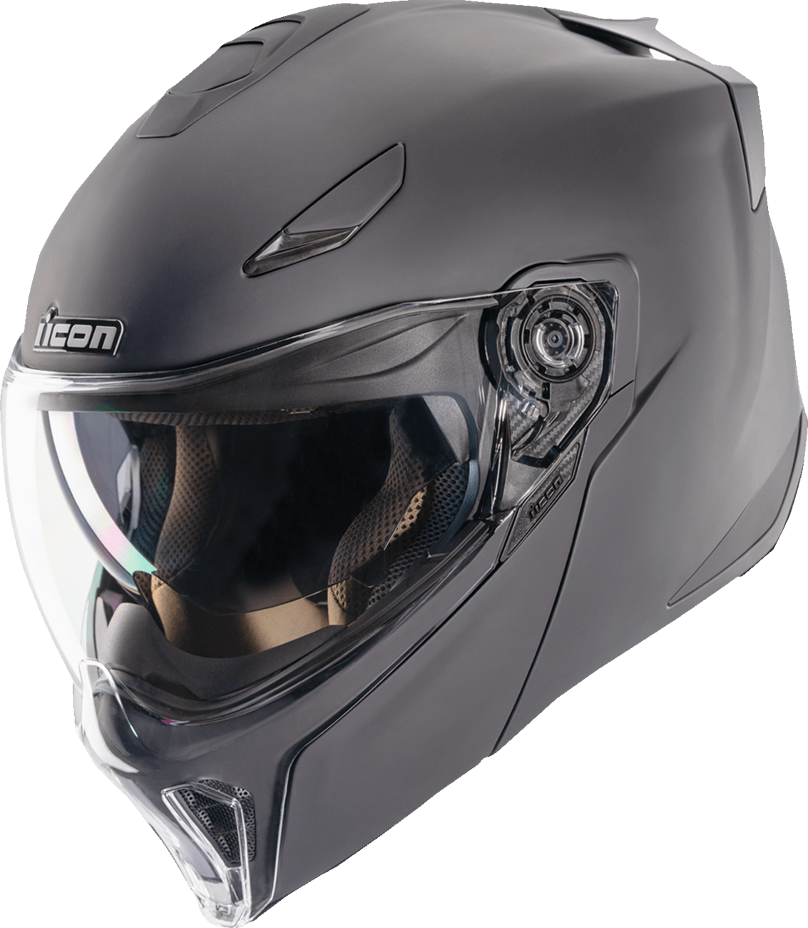 ICON Threshold™ Modular Helmet Solid Matte Black - Kelly Motorsports