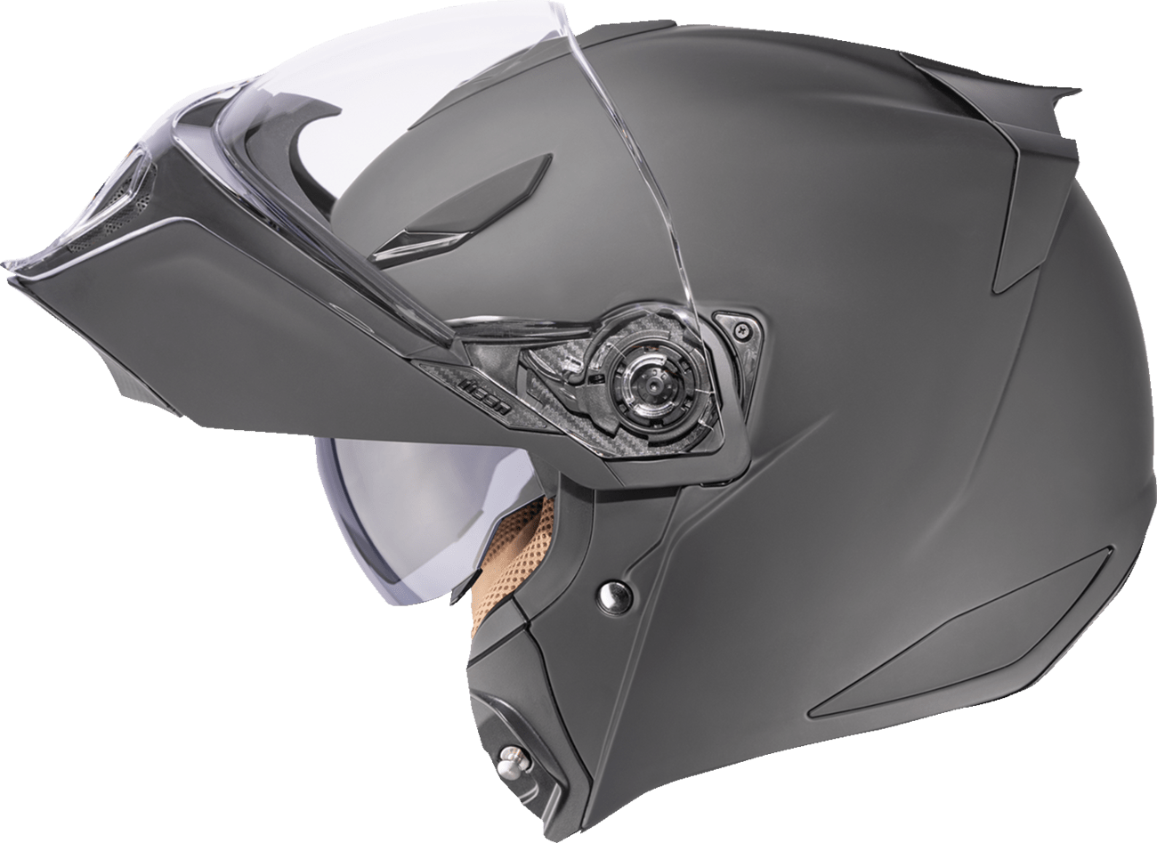 ICON Threshold™ Modular Helmet Solid Matte Black - Kelly Motorsports
