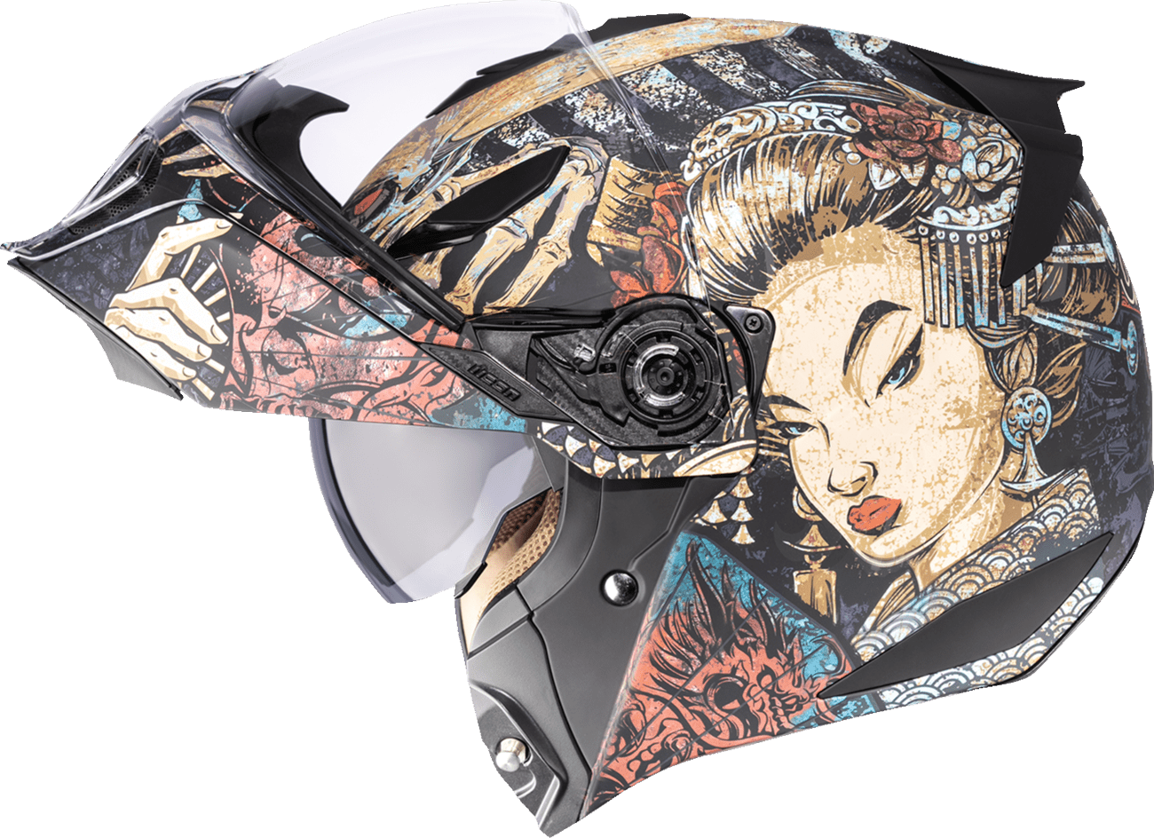 ICON Threshold™ Odokuro Modular Helmet Black - Kelly Motorsports