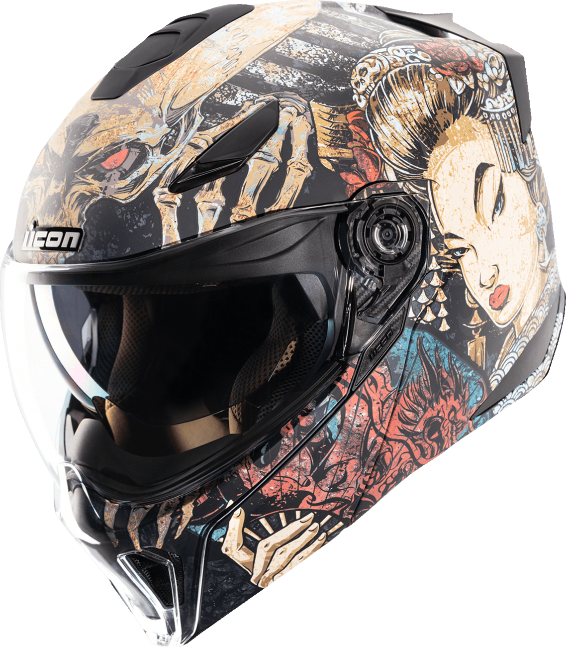 ICON Threshold™ Odokuro Modular Helmet Black - Kelly Motorsports