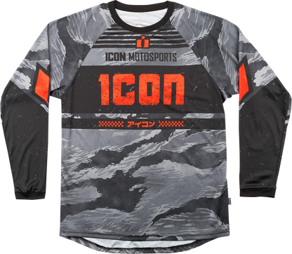 ICON Tiger’s Blood Jersey - Gray Camo Large (Part 2824 - 0093) - Kelly Motorsports