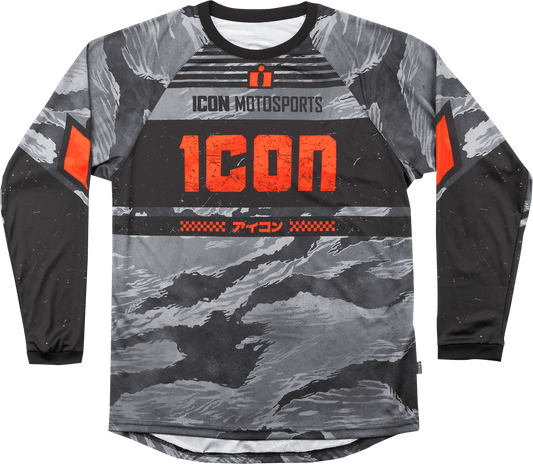 ICON Tiger’s Blood Jersey Gray Camo Medium - Part Number 2824-0092 - Kelly Motorsports