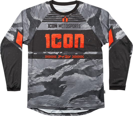 ICON Tiger's Blood Jersey - Gray Camo, Part Number 2824 - 0094, XL - Kelly Motorsports