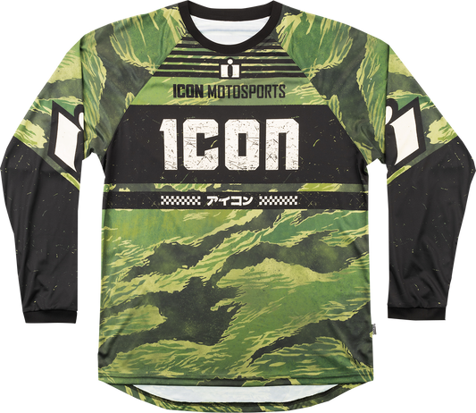 ICON Tiger’s Blood Jersey - Green Camo Large 2824 - 0086 - Kelly Motorsports